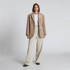 The Corduroy '80s Blazer | Taupe Grey