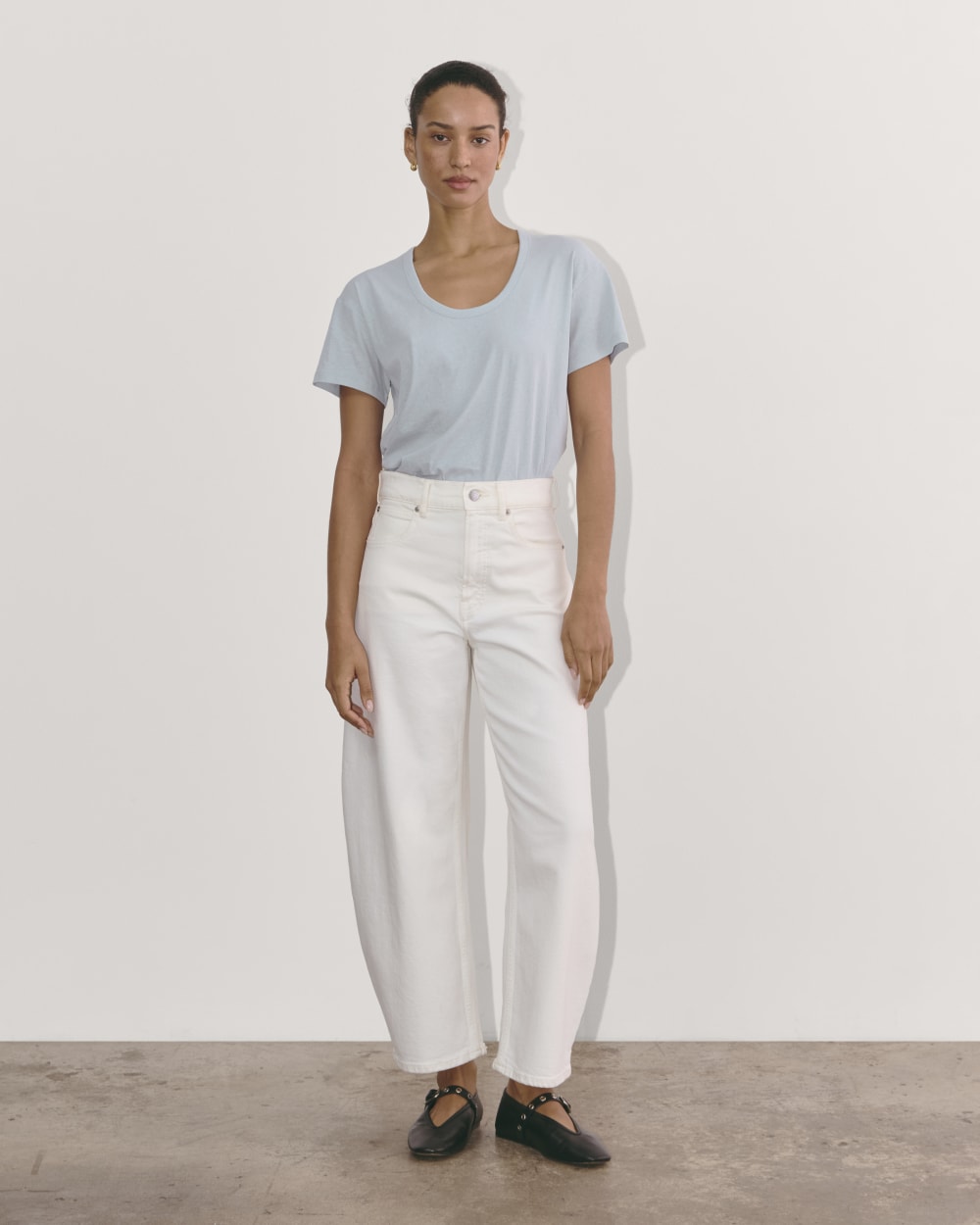 The Air Scoop-Neck Tee | Blue Slate