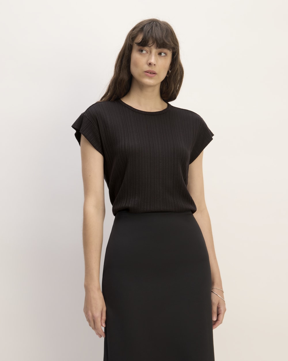 The Rib Muscle Tee | Black