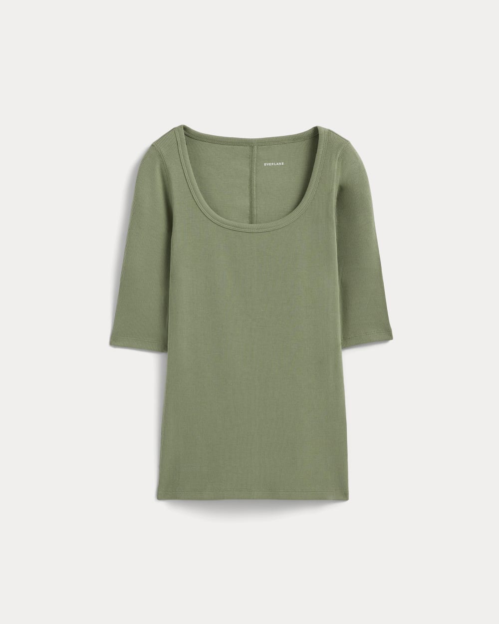 The Luxe Rib Scoop-Neck Tee | Sagebrush