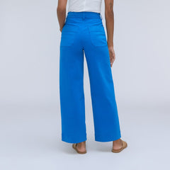 The Organic Wide-Leg Pant | Lapis Blue