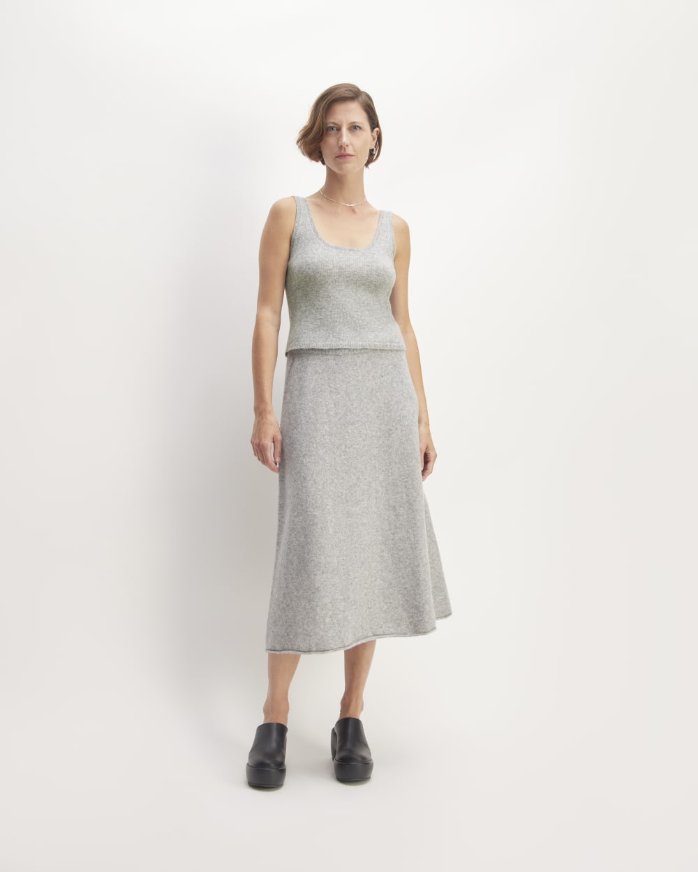 The Cozy-Stretch Tank | Heathered Grey