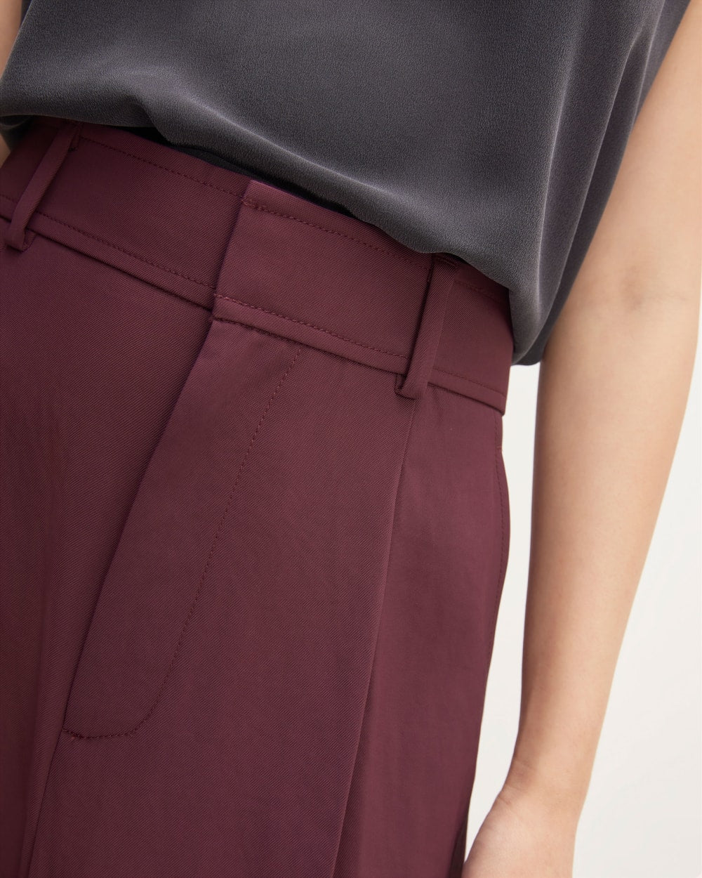 The Japanese GoWeave Way-High® Tapered Pant | Burgundy
