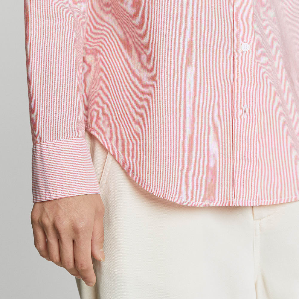 The Must-Have Shirt in Silky Cotton | Mandarin / White