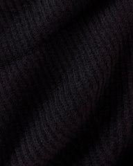 The Cashmere Fine Rib Beanie |  Black