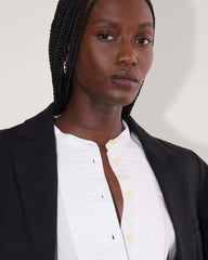 The Tuxedo Shirt in Silky Cotton | White