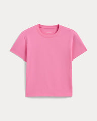 The Box-Cut Tee in Essential Cotton | Deep Pink  | No Pocket