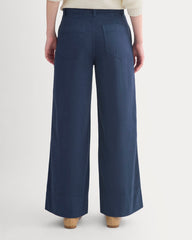 Seamed Wide-Leg Pant | Navy