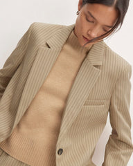 The Oversized Blazer in Buttersmooth | Cornstalk / Black