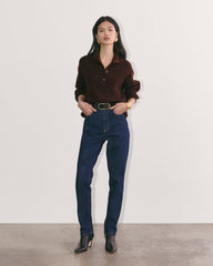 The Cocoon Henley in Wool Cashmere | Americano