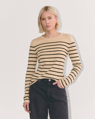 The Crew in Cotton Cashmere | Powder / Black