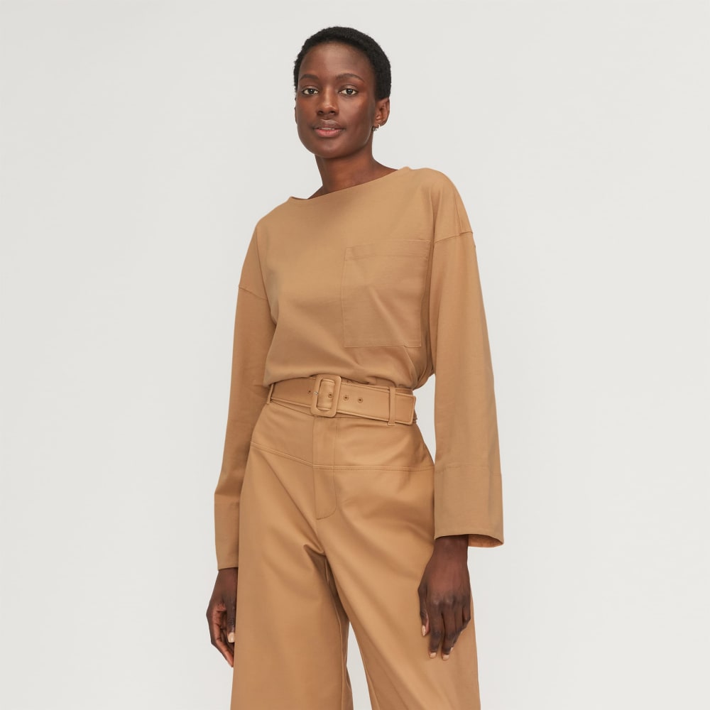 The Premium Weight Oversized Pocket Tee | Caramel