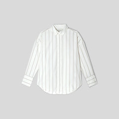 The Oversized Poplin Shirt | Black / Canvas Tan