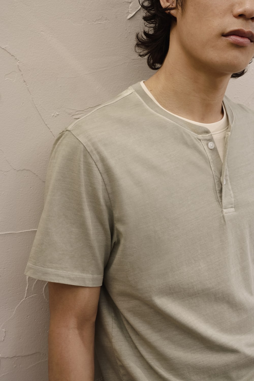 The Cotton Slub Henley | Heather Oatmeal