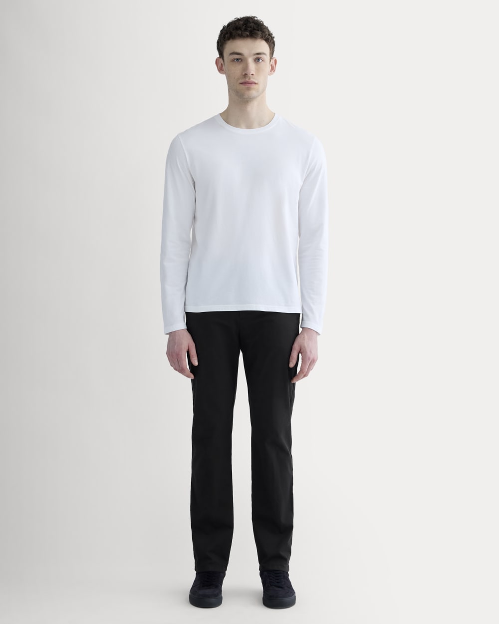The Essential Organic Long-Sleeve Tee | White