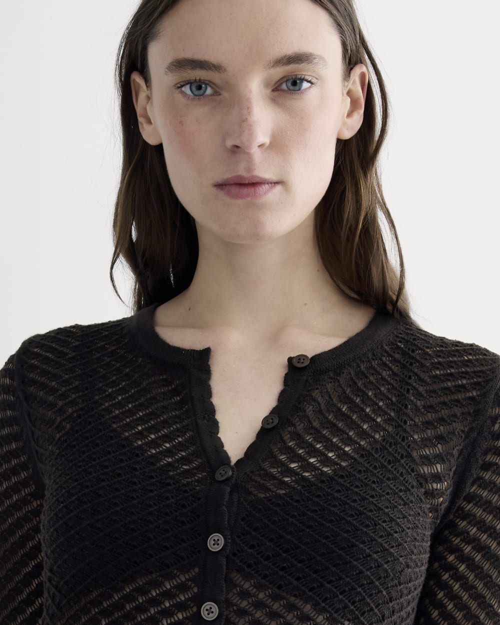 The Lace Knit Cardigan | Black