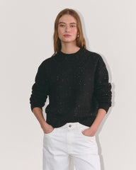 The Cocoon Crew in Plush Cotton | Black Confetti