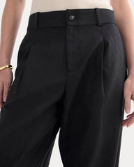 Wide-Leg Trouser in Buttersmooth | Black | 32" Inseam