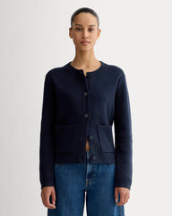 The Crew Cardigan in Everyday Cotton | Navy