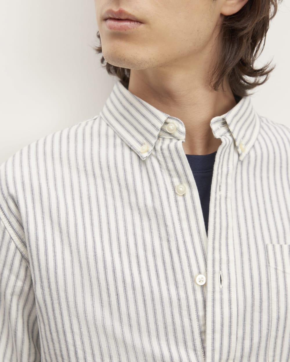 The Classic Oxford Shirt | Bone/Navy | Tall