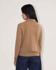 The Classic Polo in Cashmere | Tiger's Eye