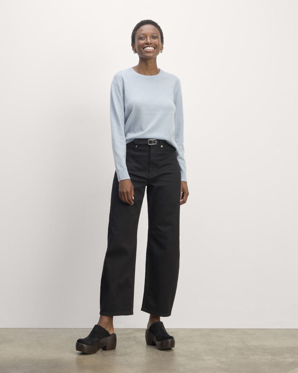 The Classic Crew in Cashmere | Sky Blue