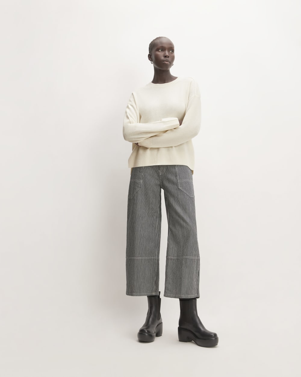 The Good Merino Wool Crewneck Sweater | Bone