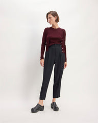 The Cardigan in Ultrasoft Merino | Burgundy