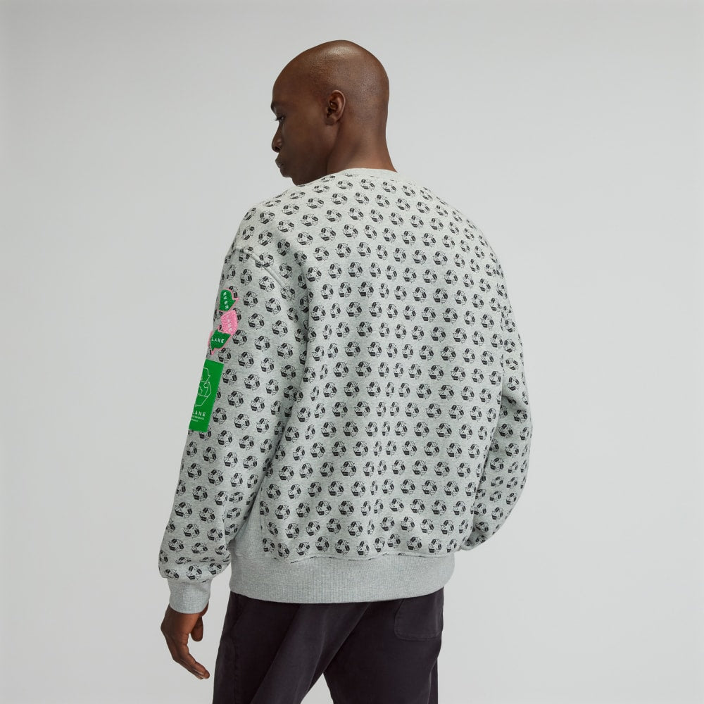 The ReTrack Crewneck Sweatshirt | Earth Day Grey Multi