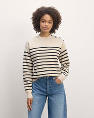 The Mariner Crew Sweater | Canvas / Black