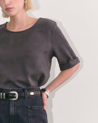 The Relaxed Tee in Buttersoft | Graphite