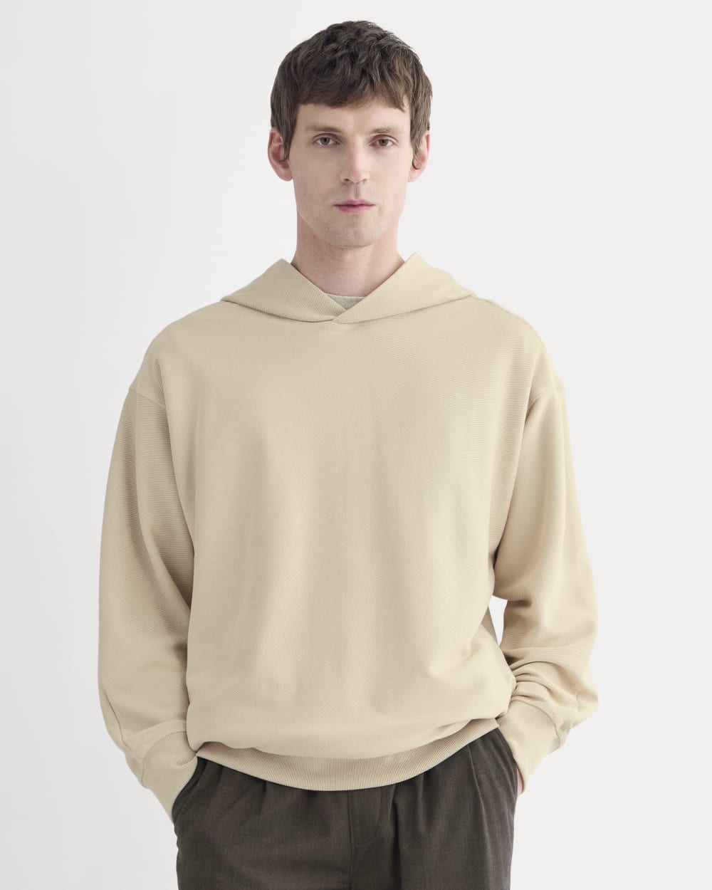 Twill Terry Jacquard Hoodie | Peyote