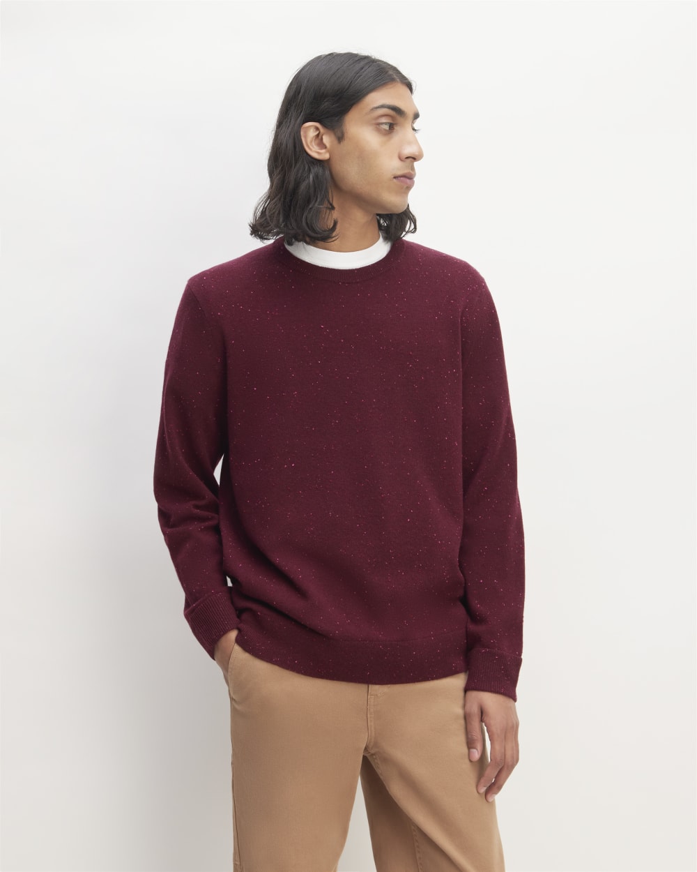 The Cashmere Crew | Burgundy Donegal