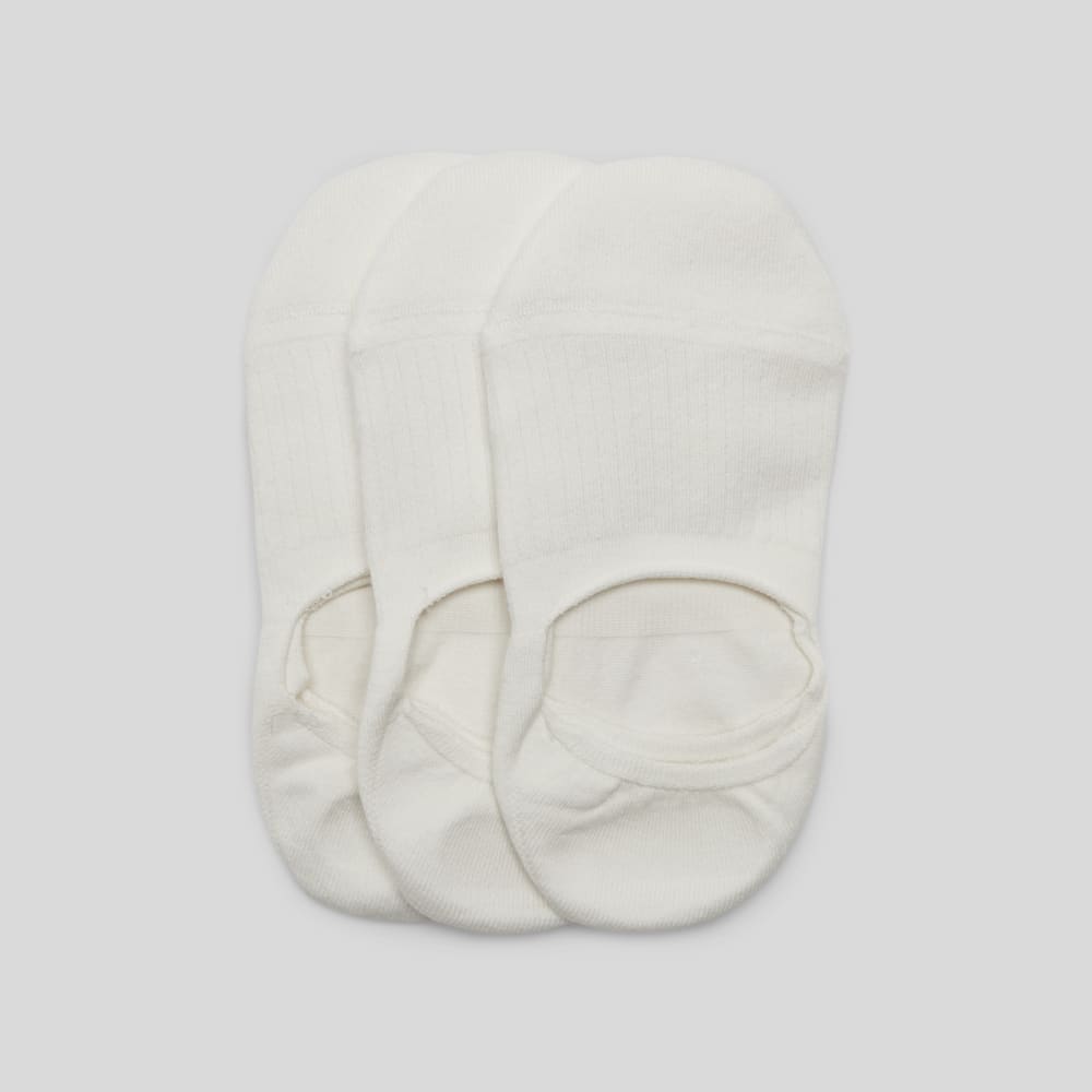 The Organic Cotton No-Show Sock 3-Pack | White