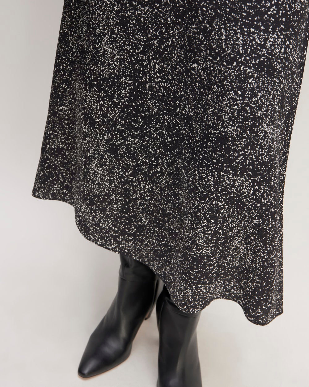 The Hammered Satin Slip Skirt | Black Moonsplatter