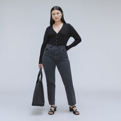 The '90s Cheeky Hourglass Jean | Washed Black | 28.5" Inseam