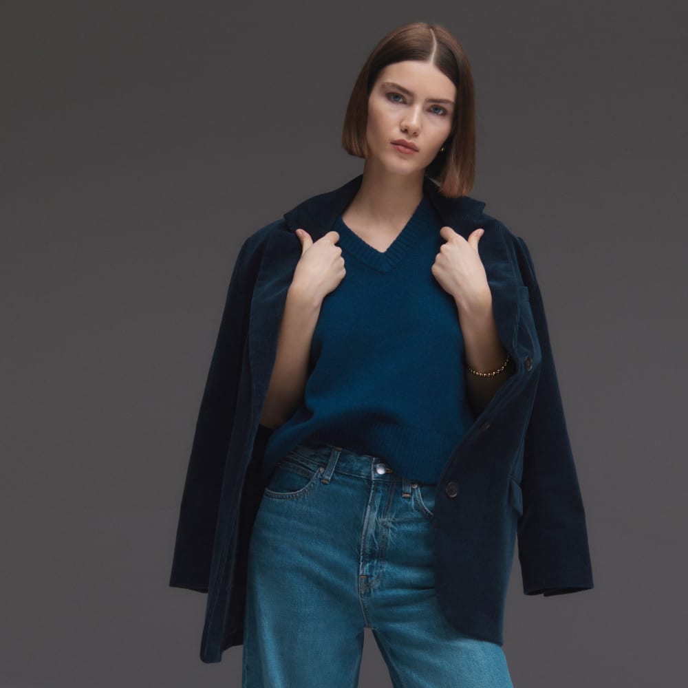 The Cashmere Vest | Bright Navy