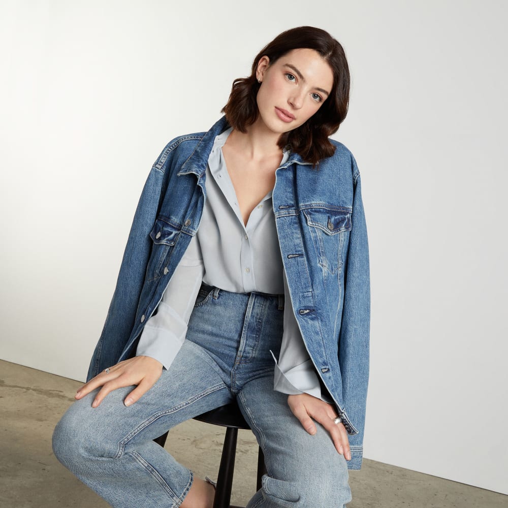 The Must-Have Shirt in Washable Silk | Sky