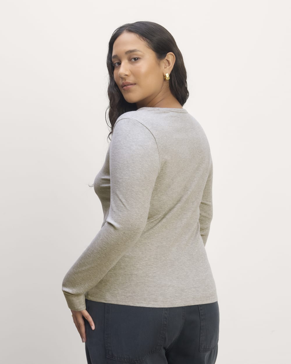 The Shimmy Long-Sleeve Tee | Heathered Grey