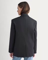 Tailored Drape Blazer | Black