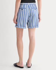 The Pleated Chino Short | Dutch Blue / Natural