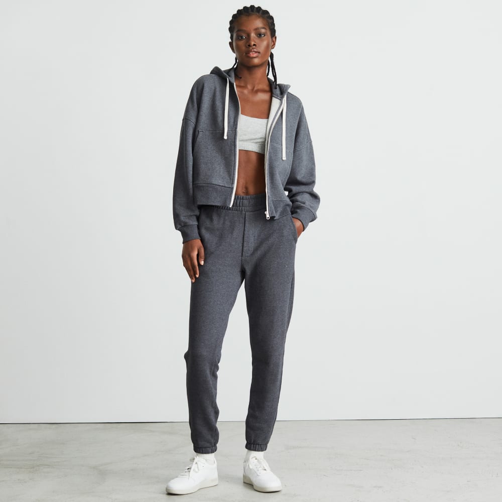 The Track Organic Cotton Hoodie | Dark Heather Grey