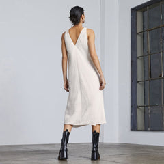 The City Stripe Midi Dress | Bone