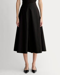 The Midi Skirt in Ultrasoft Cotton | Black