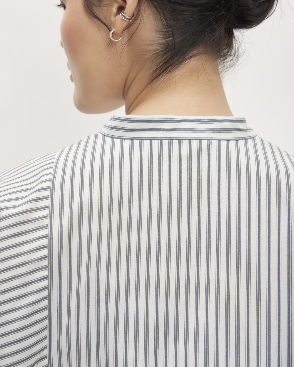 The Oversized Raglan Shirt | Bone/Navy