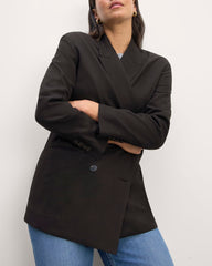 The Double-Breasted Blazer in Buttersmooth | Black
