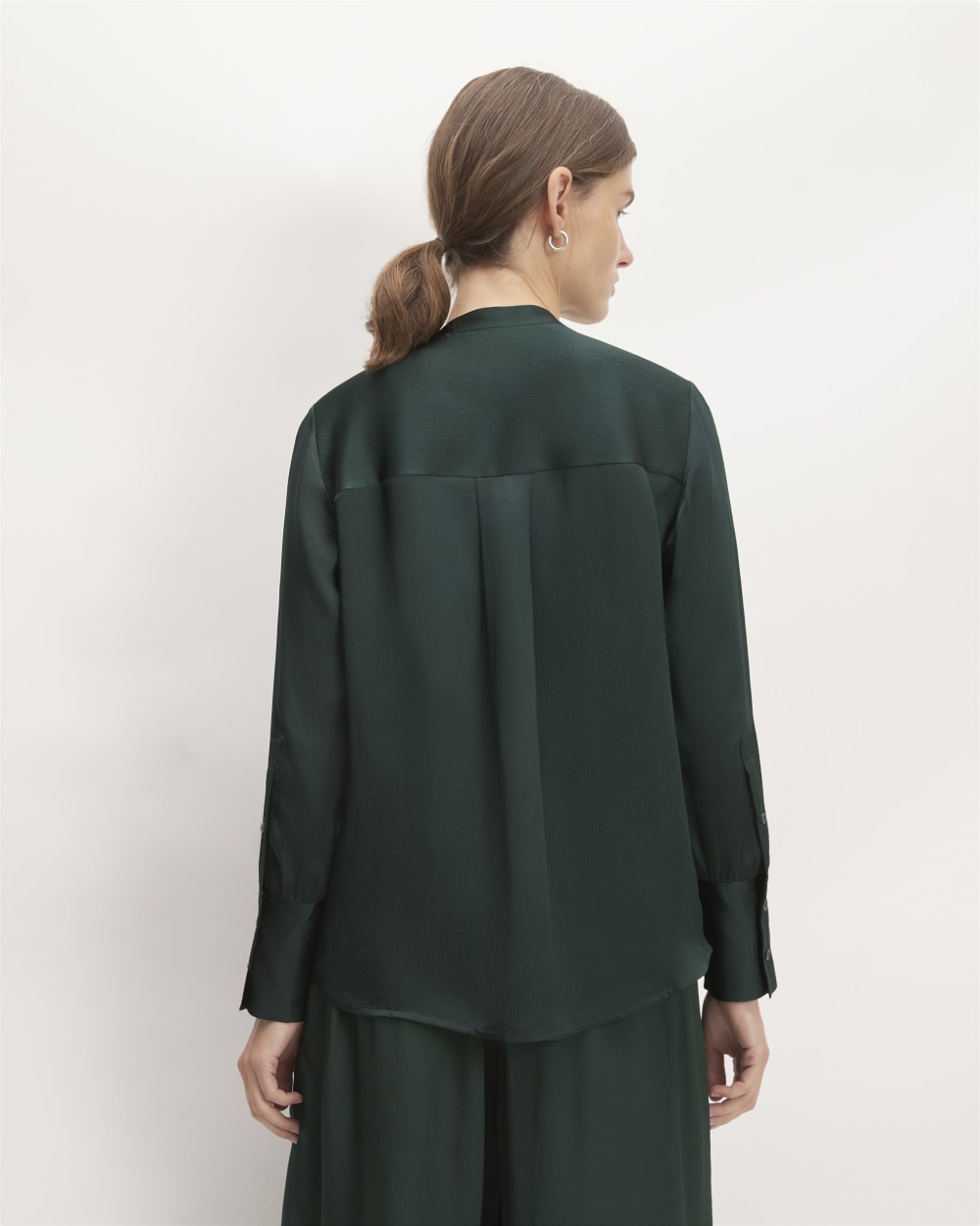 The Hammered Satin Popover Shirt | Scarab