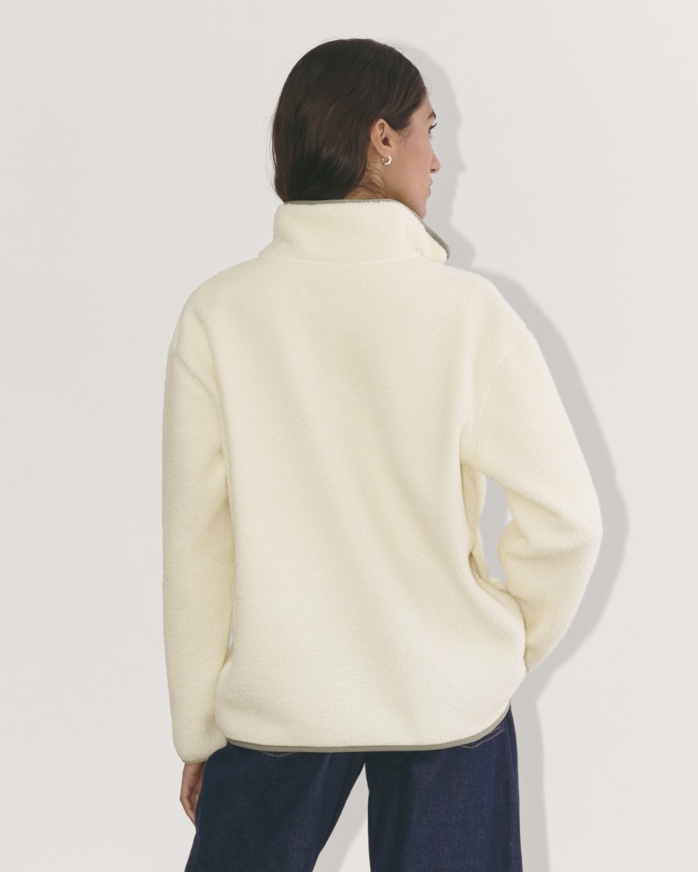 The ReNew Fleece Oversized Half-Zip | Heathered Oat