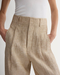 The Linen Way-High® Drape Pant  | Cornstalk Chambray