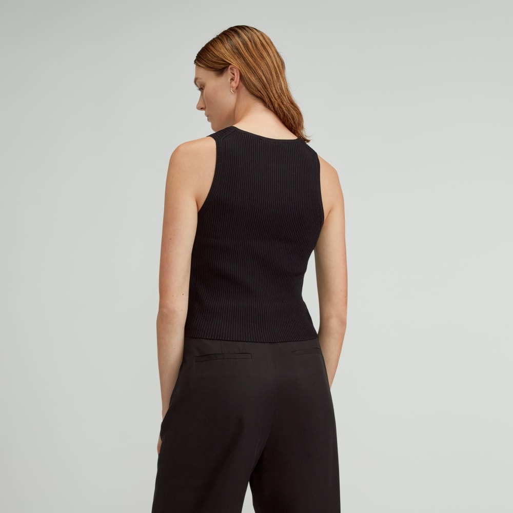The Ribbed Cutaway Tank | Black